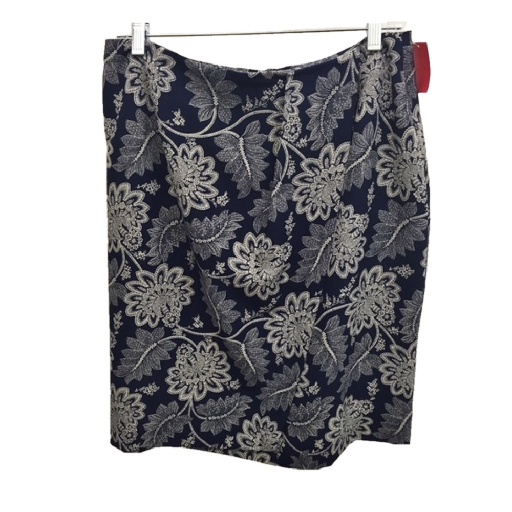 Saville Blue & White Floral Wrap Skirt